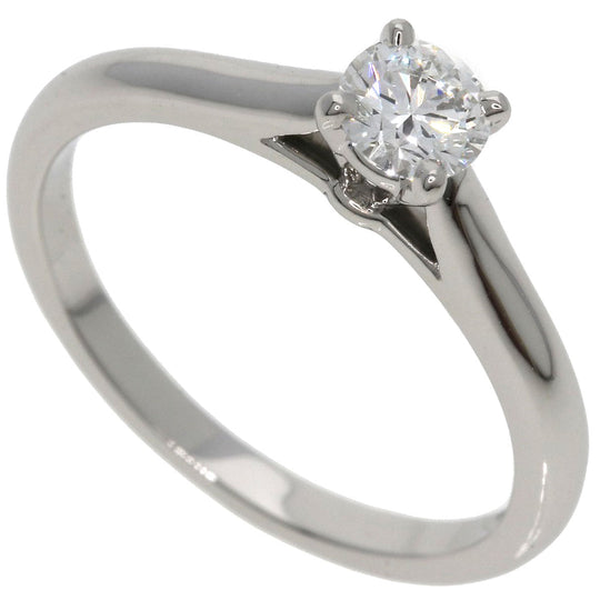 CARTIER Ring PT950 Silver Solitaire 1P Diamond #49