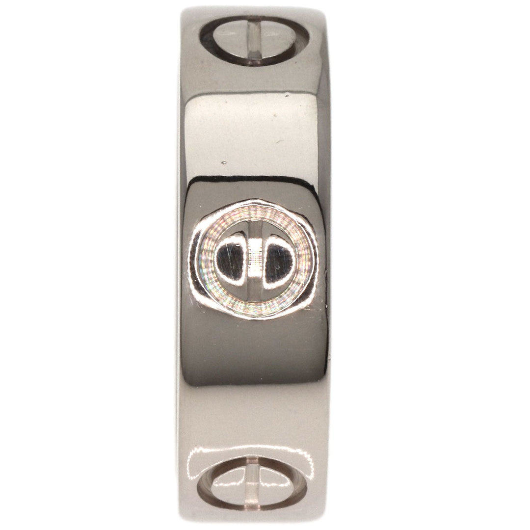 CARTIER Ring K18WG Silver Love Ring #50 Women Used Authentic