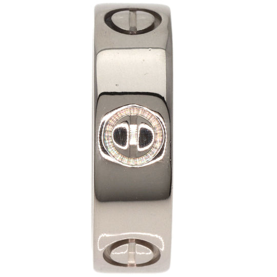 CARTIER Ring K18WG Silver Love Ring #50 Women Used Authentic