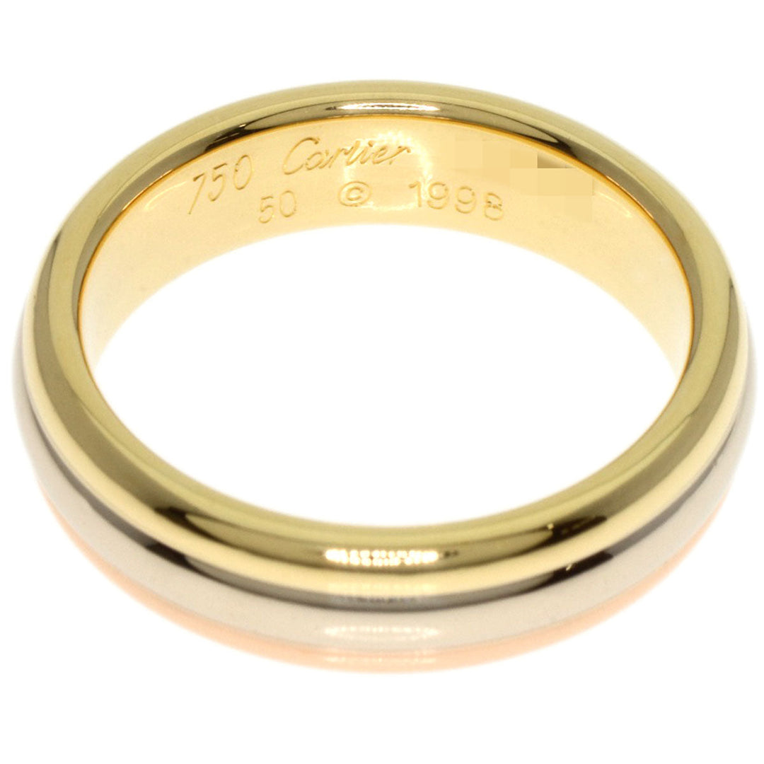CARTIER Ring K18YG , K18WG , K18PG gold Three color # 50 Women Used Authentic
