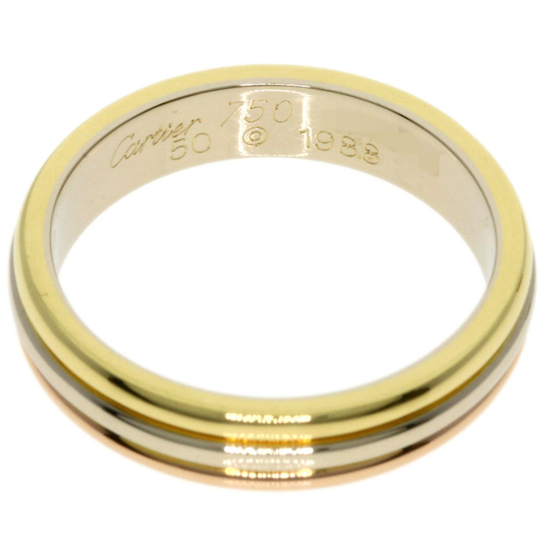 CARTIER Ring K18YG , K18PG , K18WG gold Three color # 50 Women Used Authentic