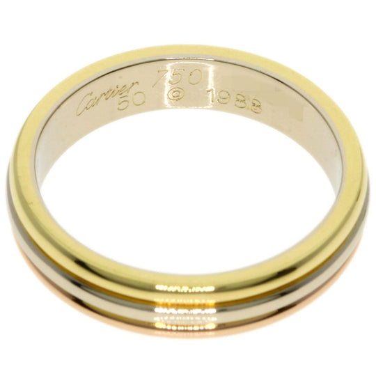 CARTIER Ring K18YG , K18PG , K18WG gold Three color # 50 Women Used Authentic