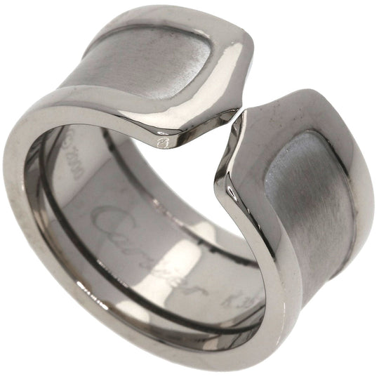 CARTIER Ring K18WG Silver C2 ring LM # 54 Women Used Authentic