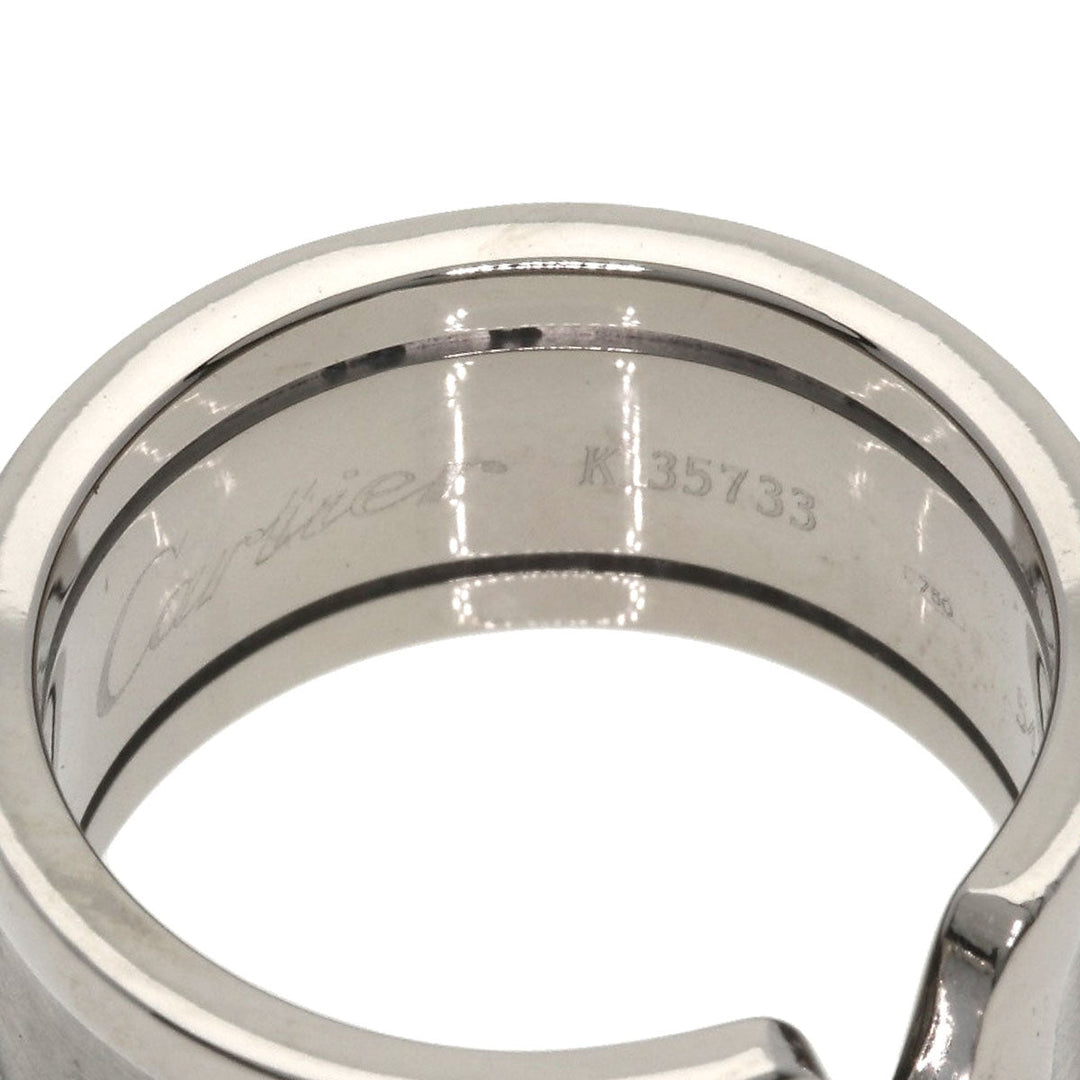 CARTIER Ring K18WG Silver C2 ring LM # 54 Women Used Authentic