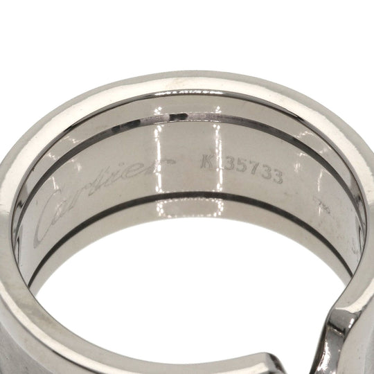 CARTIER Ring K18WG Silver C2 ring LM # 54 Women Used Authentic
