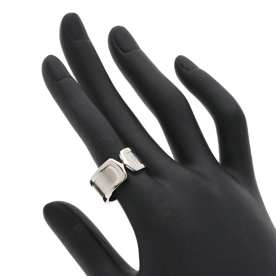 CARTIER Ring K18WG Silver C2 ring LM # 54 Women Used Authentic