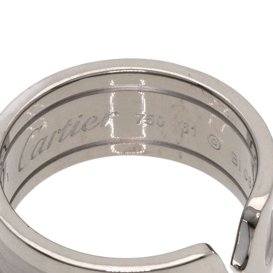 CARTIER Ring K18WG Silver C2 Ring LM #61 unisex(Unisex) Used Authentic