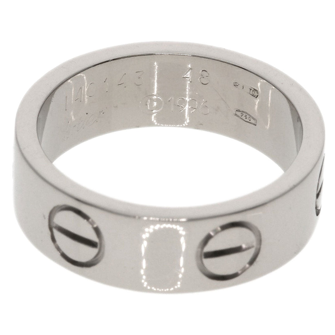 CARTIER Ring K18WG Silver Love Ring #48