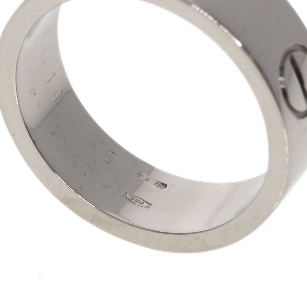 CARTIER Ring K18WG Silver Love Ring #48