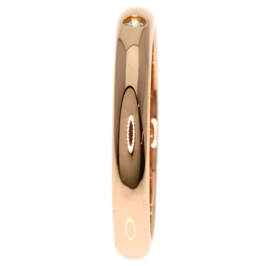 CARTIER Ring 18K Pink Gold gold 1P Diamond Classic Wedding #47 Women Used Authentic