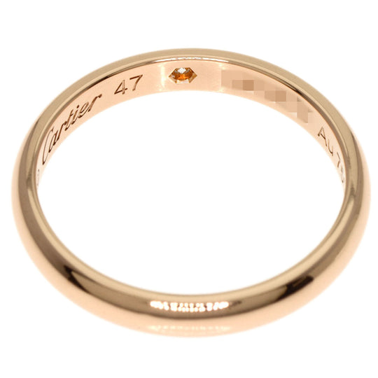 CARTIER Ring 18K Pink Gold gold 1P Diamond Classic Wedding #47 Women Used Authentic