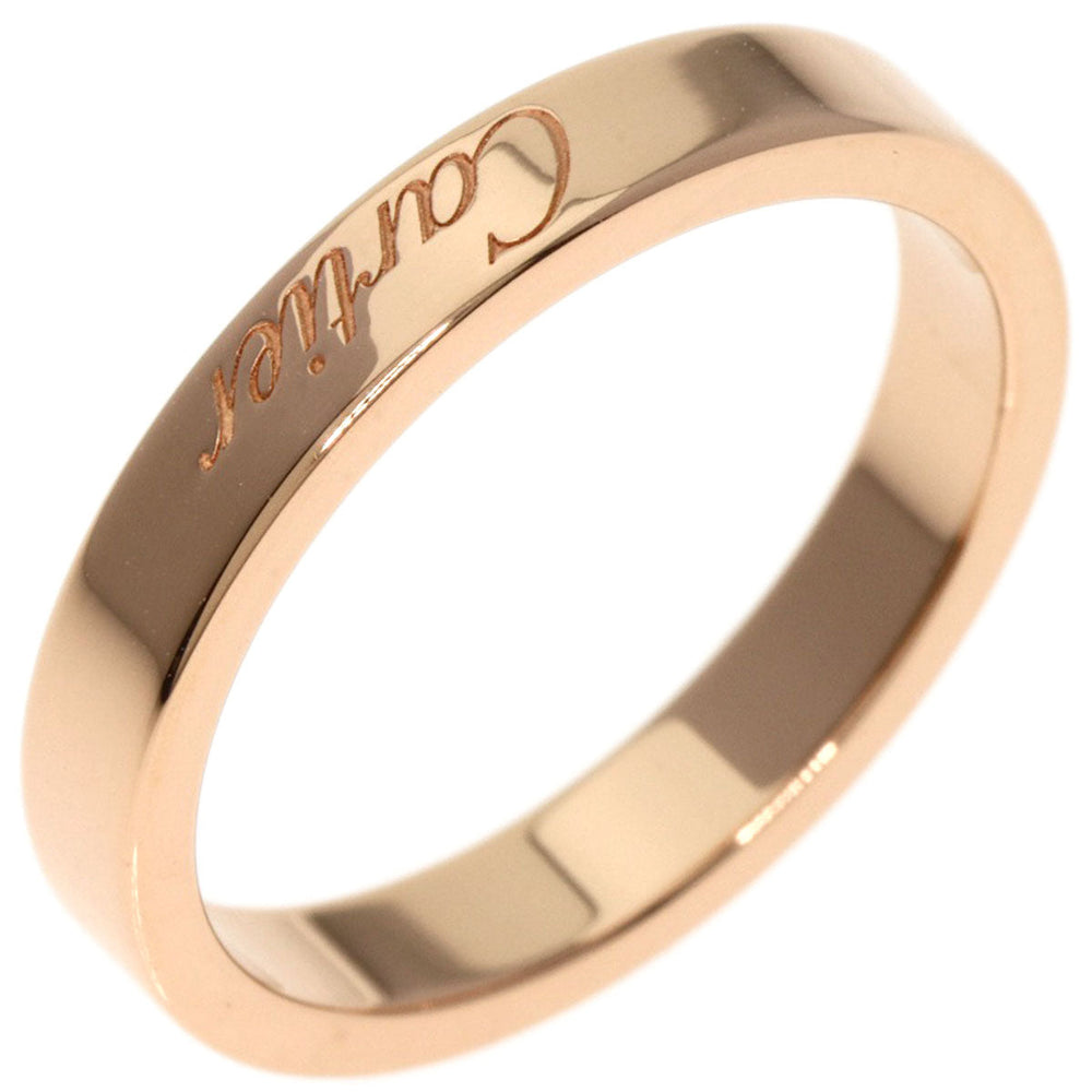 CARTIER Ring 18K Pink Gold gold C Do Engraved #50 Women Used Authentic