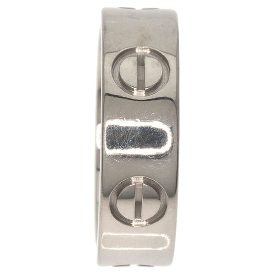CARTIER Ring K18WG Silver Love Ring #49 Women Used Authentic