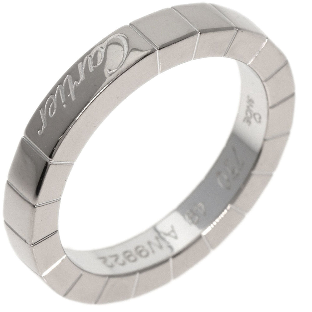 CARTIER Ring K18WG Silver Lanire ring #49 Women Used Authentic