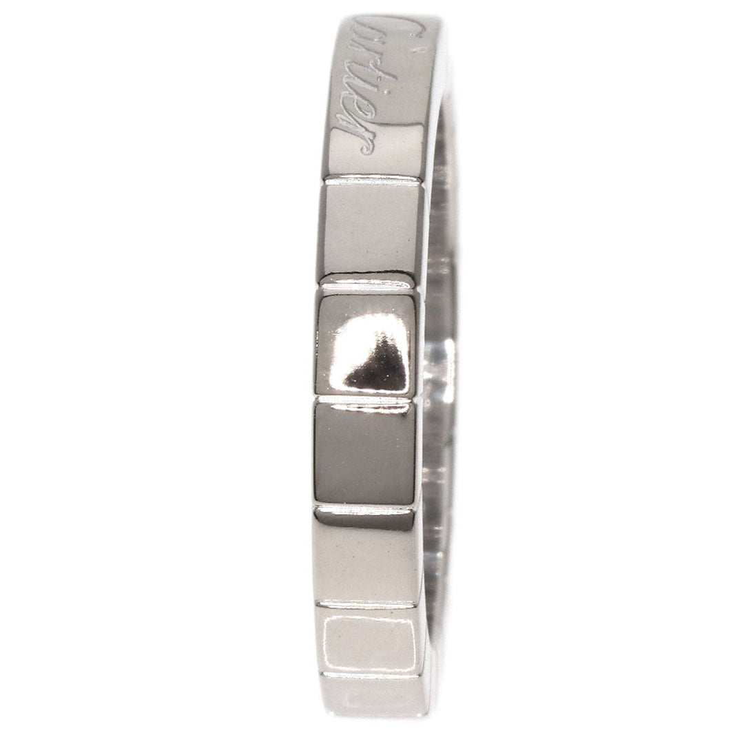 CARTIER Ring K18WG Silver Lanire ring #49 Women Used Authentic