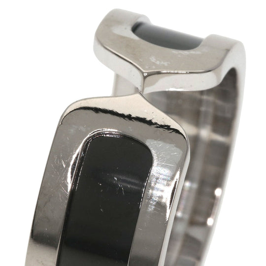 CARTIER Ring K18WG Silver C2 ring black lacquer # 55