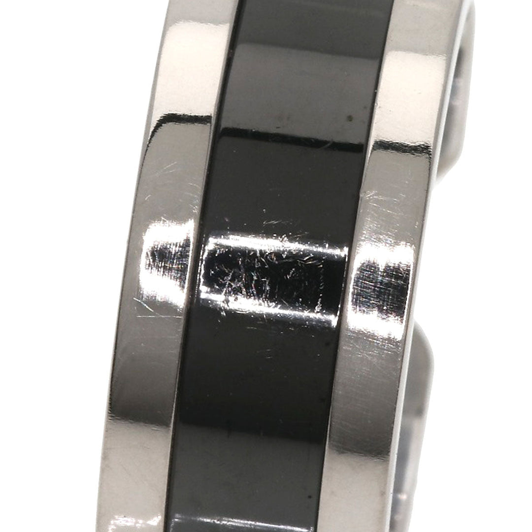 CARTIER Ring K18WG Silver C2 ring black lacquer # 55