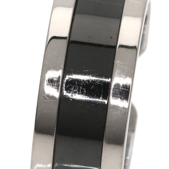 CARTIER Ring K18WG Silver C2 ring black lacquer # 55