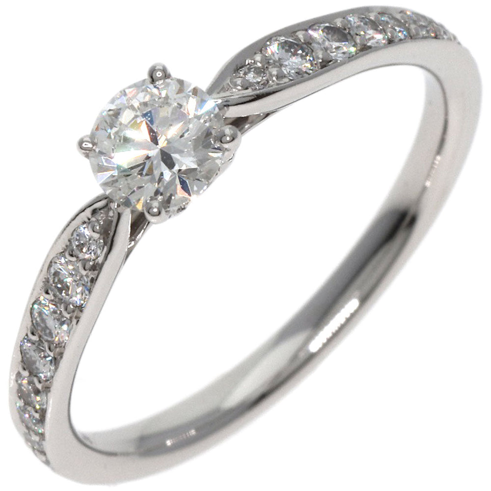 TIFFANY&Co. Ring PT950 Silver Harmony 1P Diamond Women Used Authentic