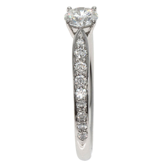 TIFFANY&Co. Ring PT950 Silver Harmony 1P Diamond Women Used Authentic