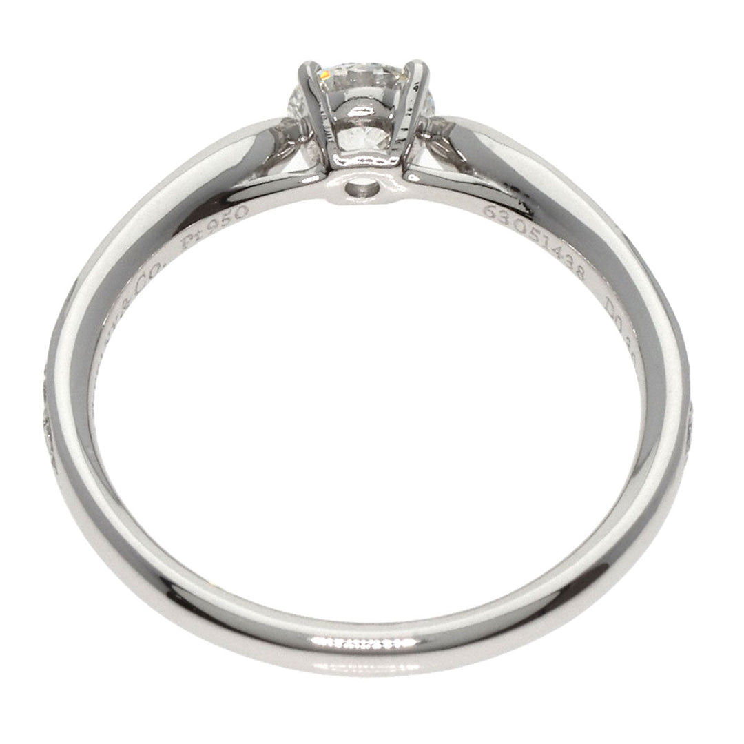 TIFFANY&Co. Ring PT950 Silver Harmony 1P Diamond Women Used Authentic