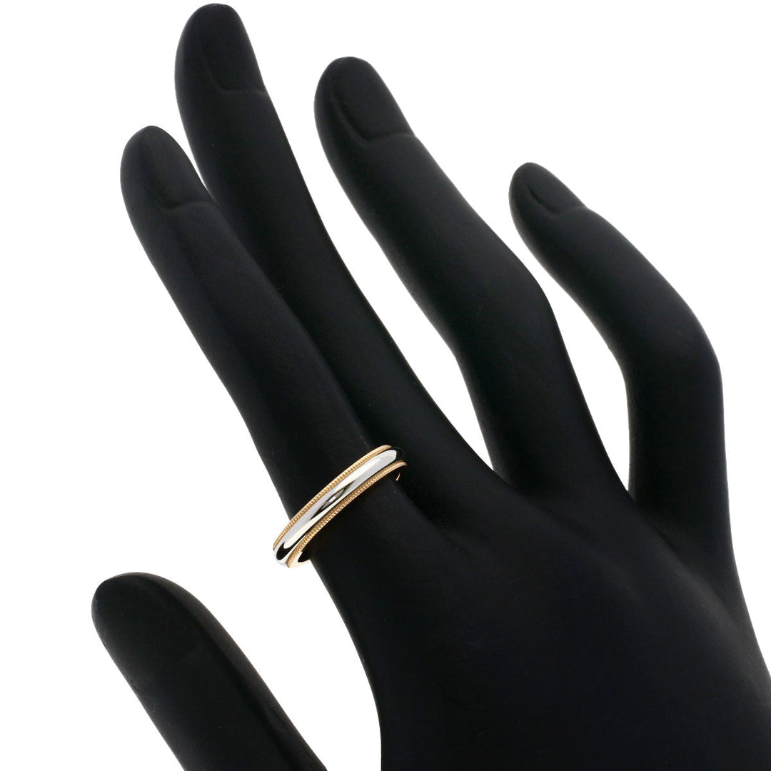 TIFFANY&Co. Ring PT950 , K18PG gold Milgrain Women Used Authentic