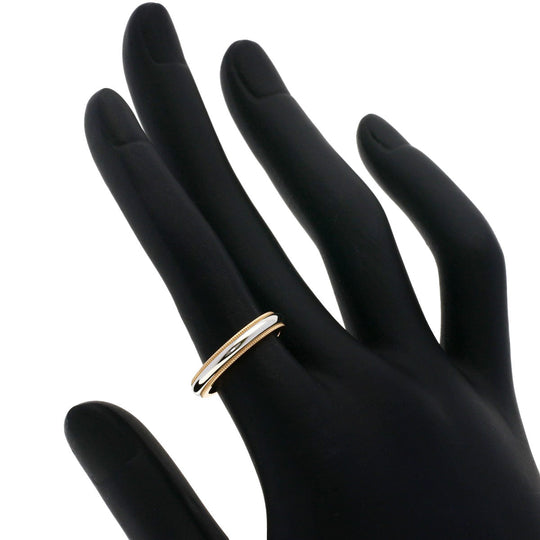 TIFFANY&Co. Ring PT950 , K18PG gold Milgrain Women Used Authentic