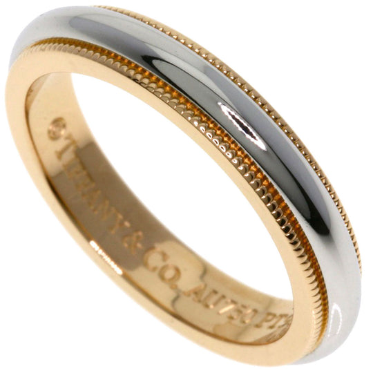 TIFFANY&Co. Ring PT950 , K18PG gold Milgrain Women Used Authentic