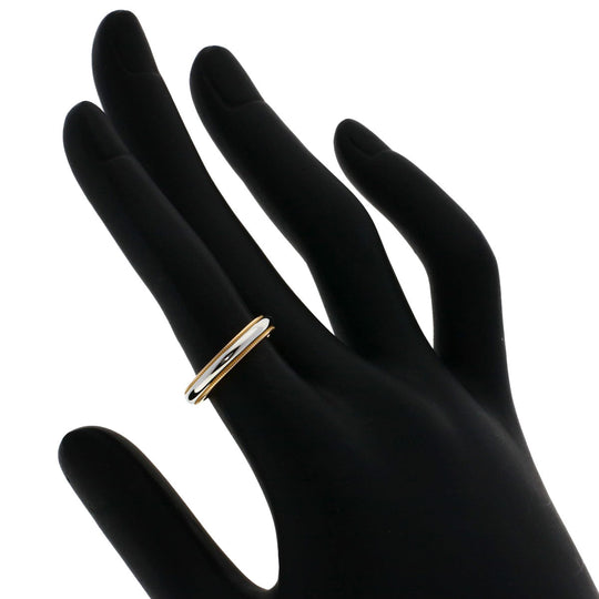 TIFFANY&Co. Ring PT950 , K18PG gold Milgrain Women Used Authentic