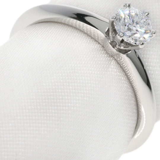 TIFFANY&Co. Ring PT950 Silver solitaire knife edge diamond Women Used Authentic