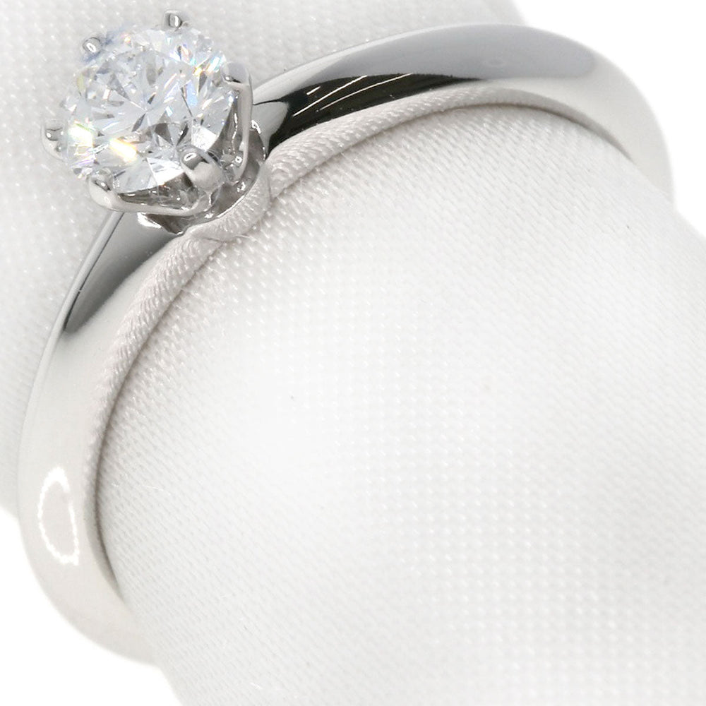 TIFFANY&Co. Ring PT950 Silver solitaire knife edge diamond Women Used Authentic