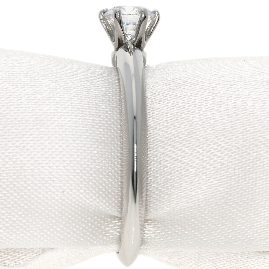 TIFFANY&Co. Ring PT950 Silver solitaire knife edge diamond Women Used Authentic