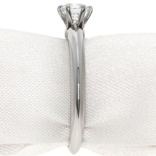 TIFFANY&Co. Ring PT950 Silver solitaire knife edge diamond Women Used Authentic