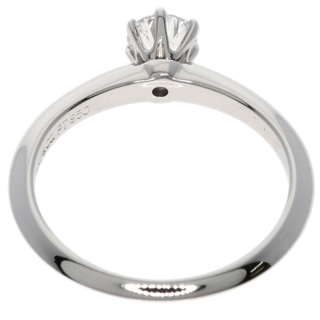TIFFANY&Co. Ring PT950 Silver solitaire knife edge diamond Women Used Authentic