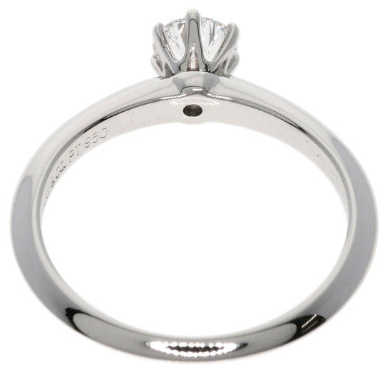 TIFFANY&Co. Ring PT950 Silver solitaire knife edge diamond Women Used Authentic