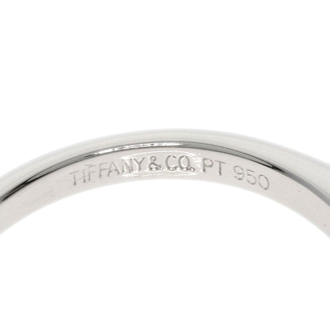 TIFFANY&Co. Ring PT950 Silver solitaire knife edge diamond Women Used Authentic