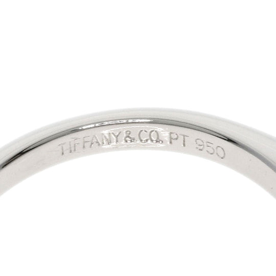 TIFFANY&Co. Ring PT950 Silver solitaire knife edge diamond Women Used Authentic