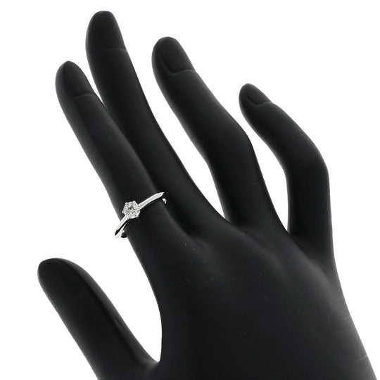 TIFFANY&Co. Ring PT950 Silver solitaire knife edge diamond Women Used Authentic
