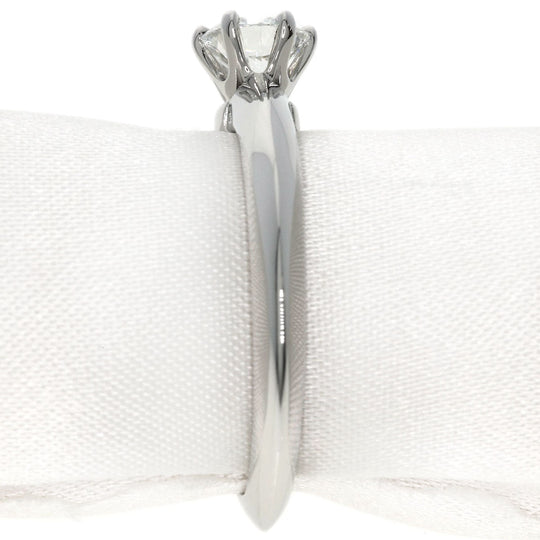 TIFFANY&Co. Ring PT950 Silver solitaire knife edge diamond Women Used Authentic