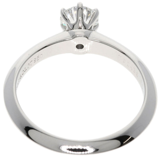 TIFFANY&Co. Ring PT950 Silver solitaire knife edge diamond Women Used Authentic