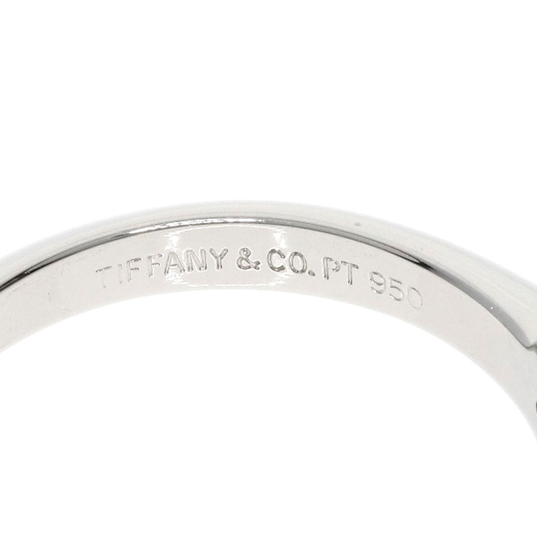 TIFFANY&Co. Ring PT950 Silver solitaire knife edge diamond Women Used Authentic