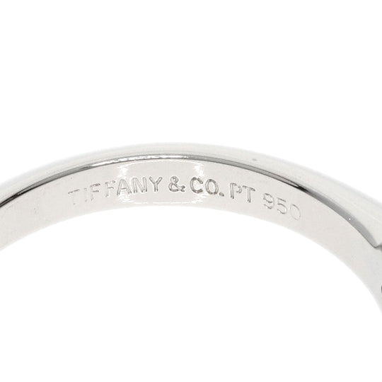 TIFFANY&Co. Ring PT950 Silver solitaire knife edge diamond Women Used Authentic