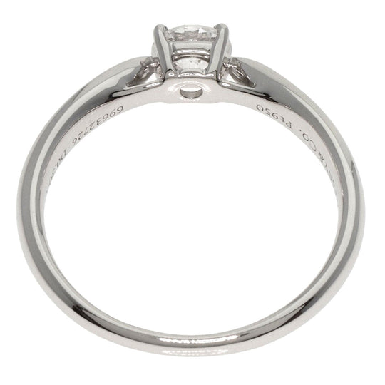 TIFFANY&Co. Ring PT950 Silver 1P diamond Women Used Authentic