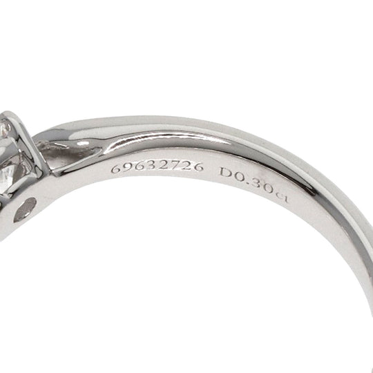TIFFANY&Co. Ring PT950 Silver 1P diamond Women Used Authentic