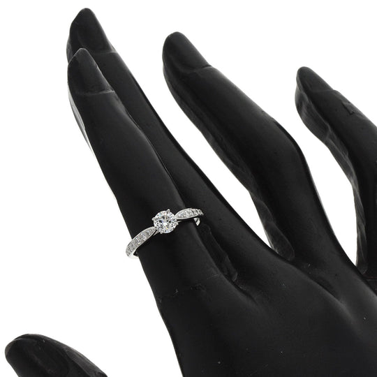 TIFFANY&Co. Ring PT950 Silver Harmony diamond Women Used Authentic