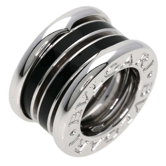 BVLGARI Pendant top K18WG Silver B-zero1 B-zero One Black Enamel Women Used Authentic