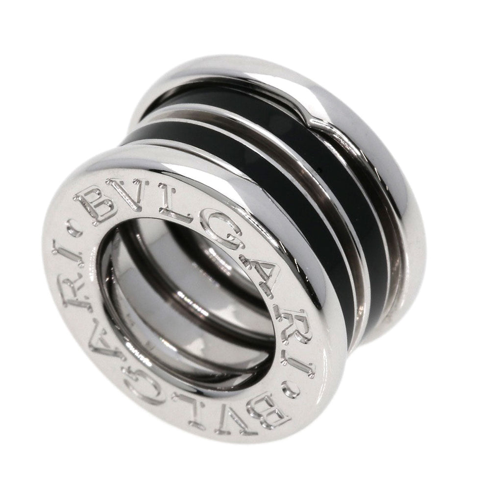 BVLGARI Pendant top K18WG Silver B-zero1 B-zero One Black Enamel Women Used Authentic