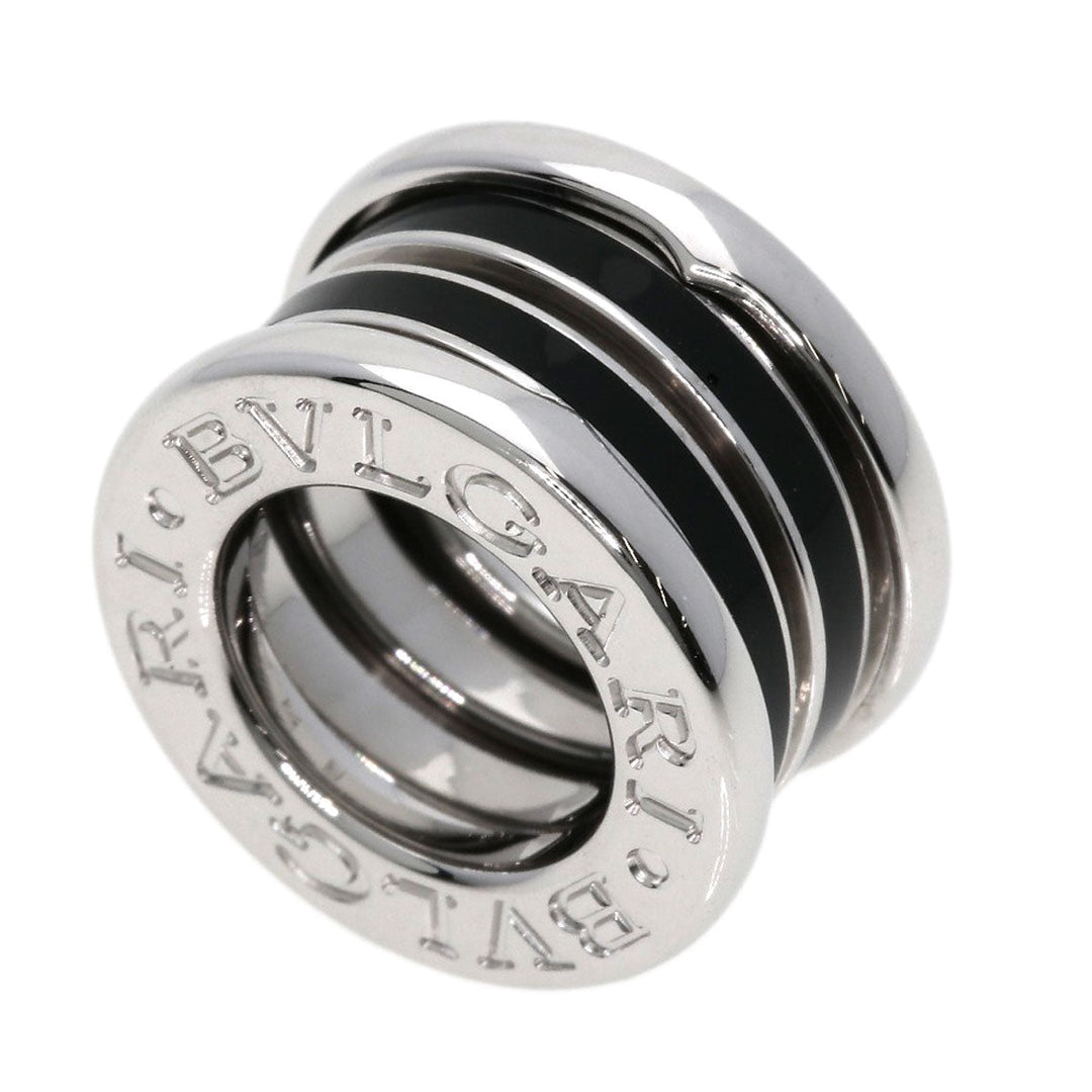 BVLGARI Pendant top K18WG Silver B-zero1 B-zero One Black Enamel Women Used Authentic