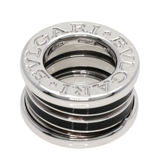BVLGARI Pendant top K18WG Silver B-zero1 B-zero One Black Enamel Women Used Authentic