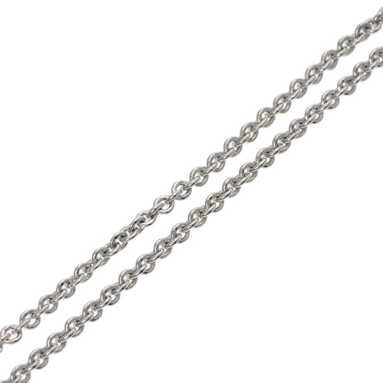 BVLGARI Necklace K18WG Silver Chain 15.7" Women Used Authentic